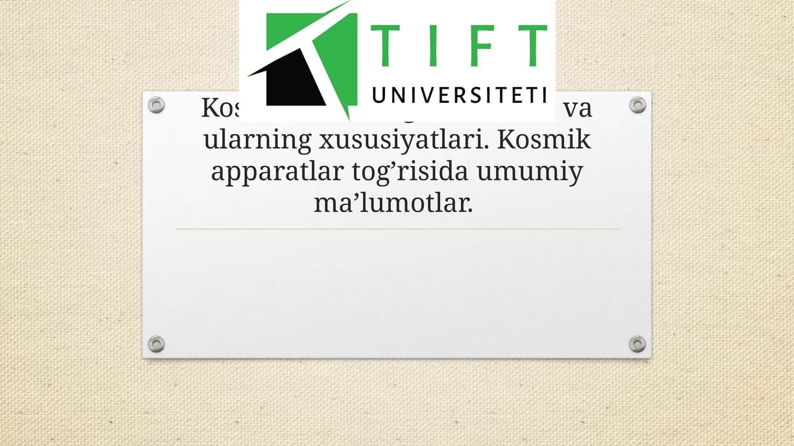 Kosmosdan olingan suratlar va ularning xususiyatlari 1