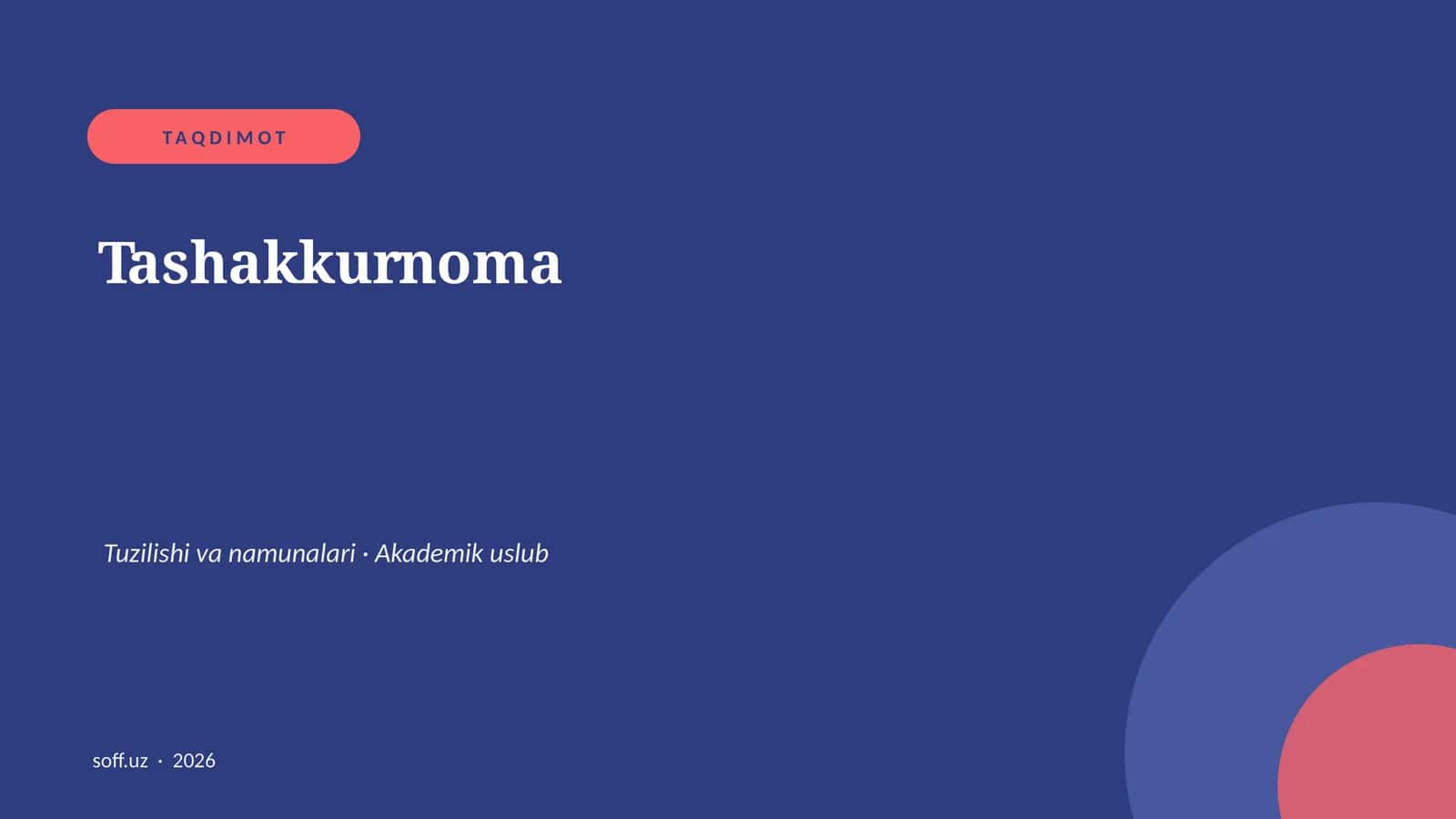 Tashakkurnoma 1