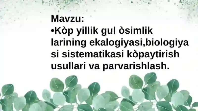 Koʻp yillik oʻsimliklar
