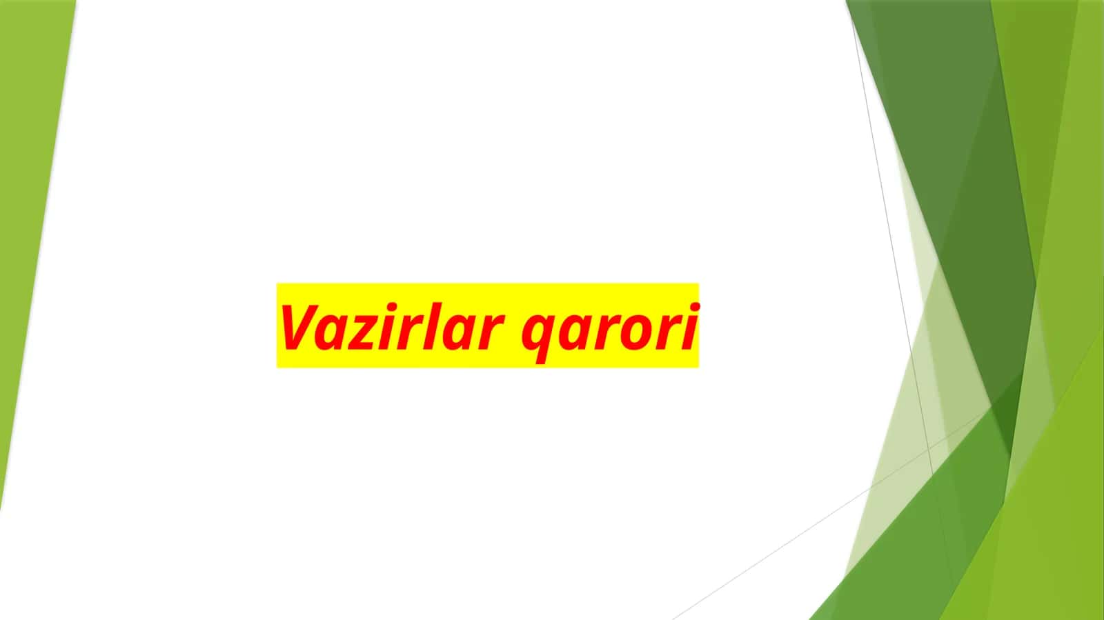 Vazirlar qarori 1