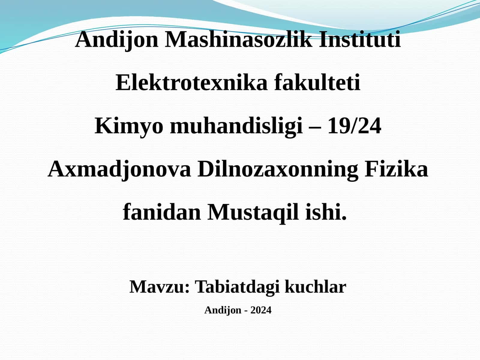Tabiatdagi kuchlar 1