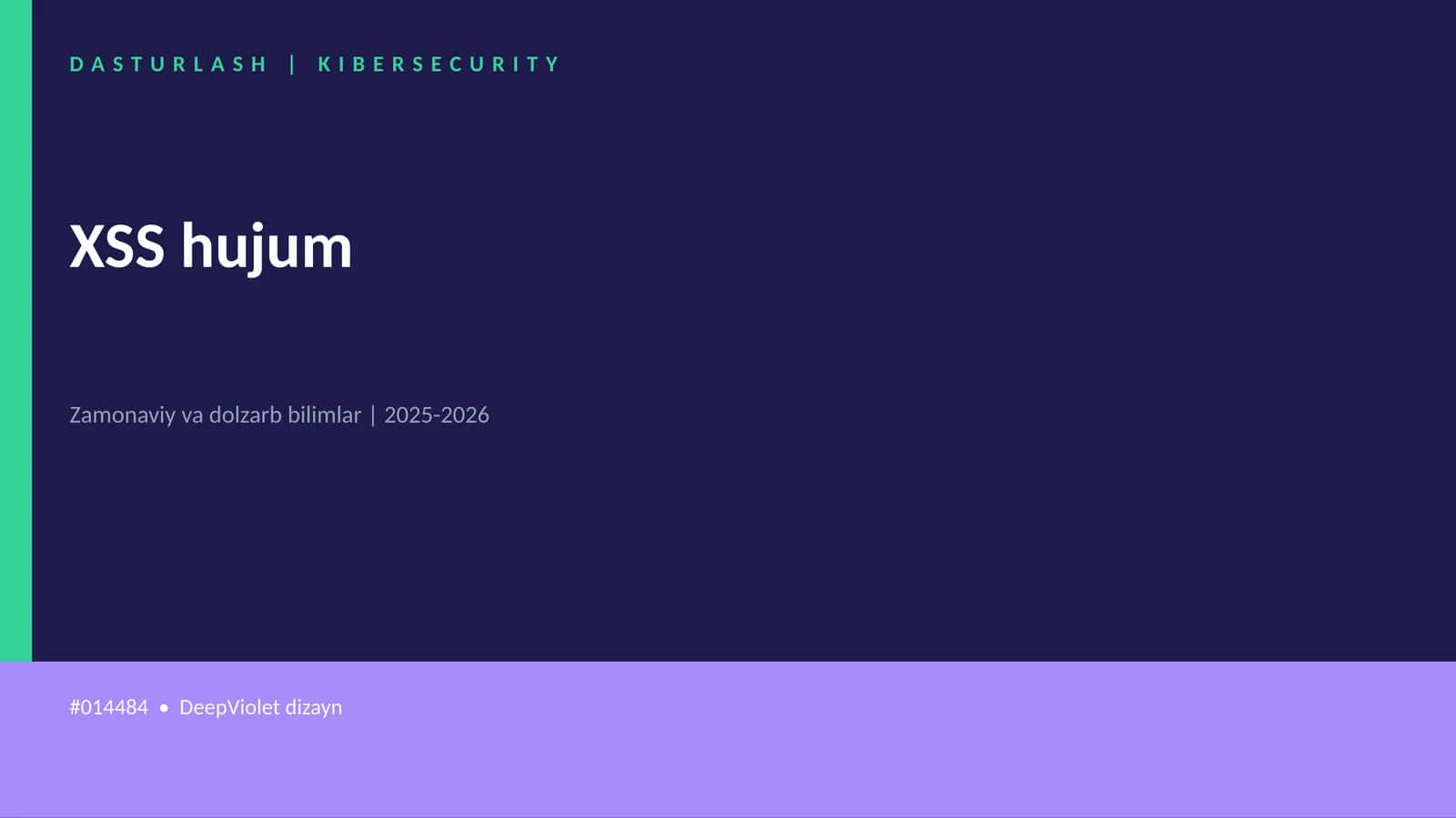 XSS hujum 1