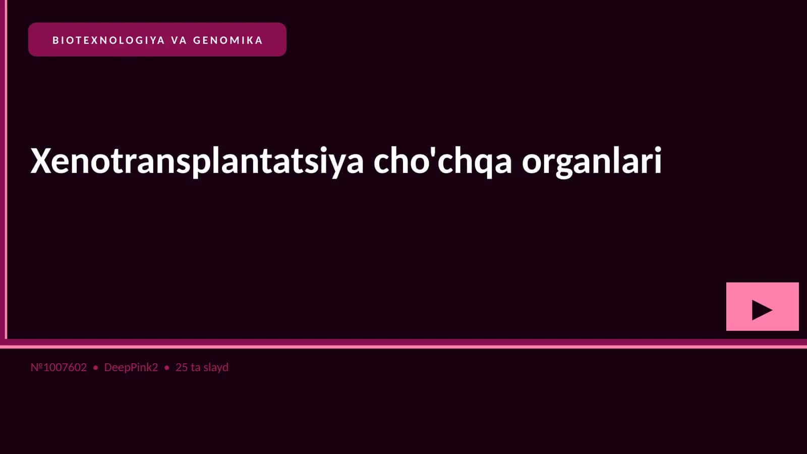 Xenotransplantatsiya cho'chqa organlari 1