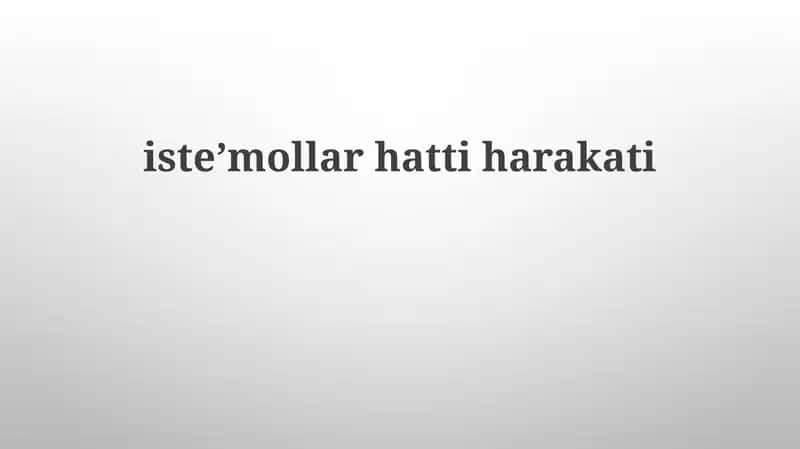 Iste’mollar hattiharakati 1