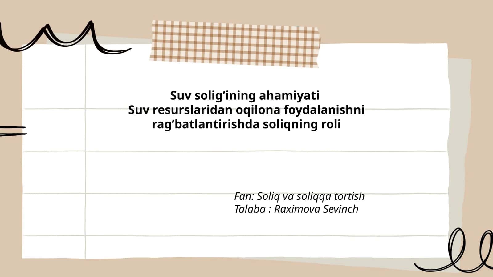 Suv solig’ining ahamiyati 1