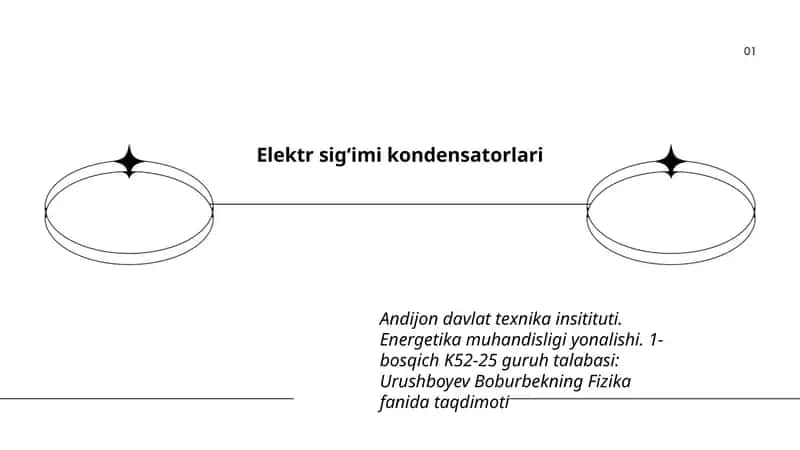 Elektr sigʻimi kondensatorlari 1