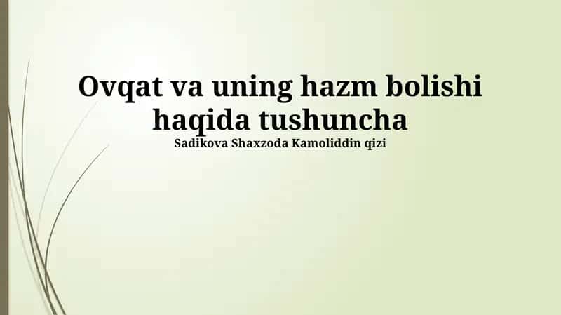 Ingichka ichakda hazm qilish 1