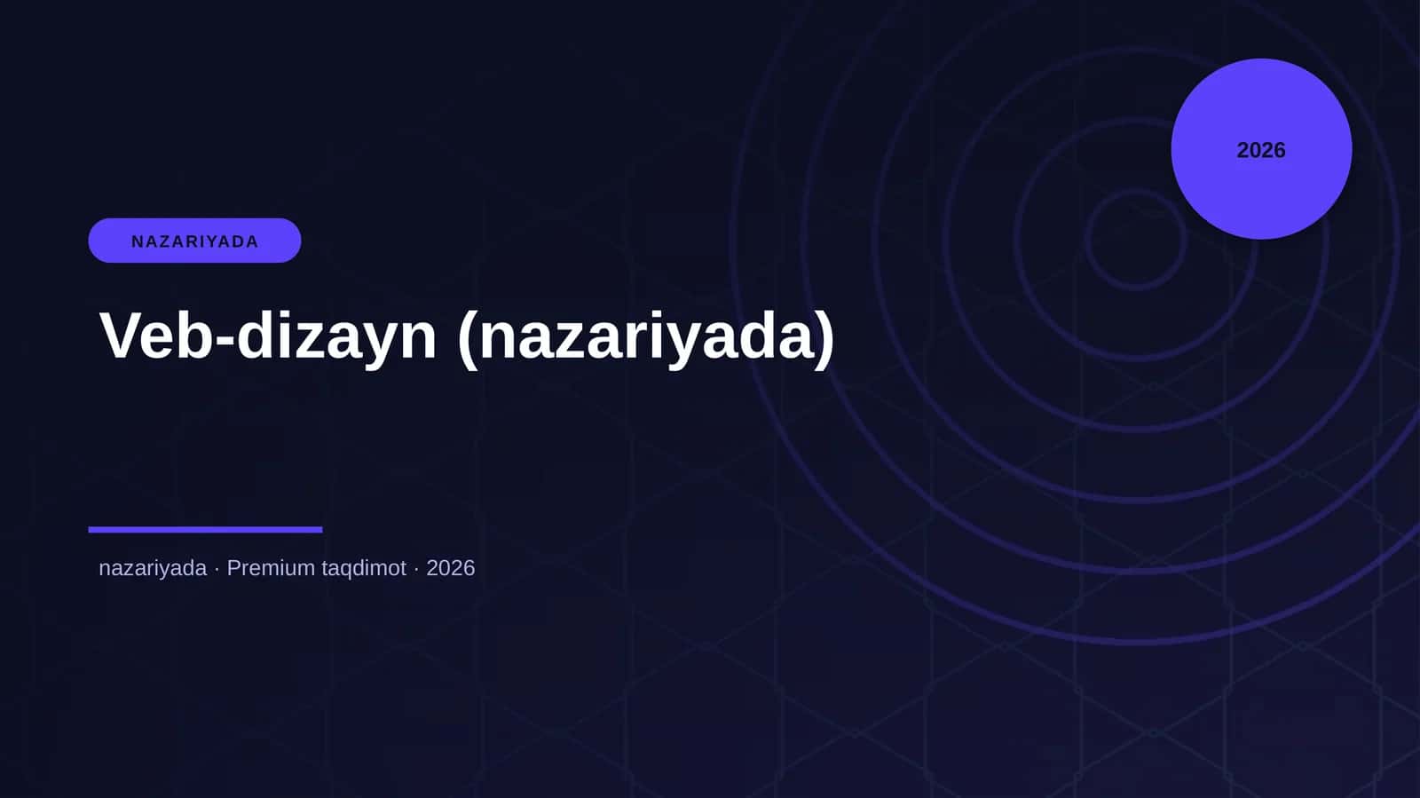 Veb-dizayn (nazariyada) 1