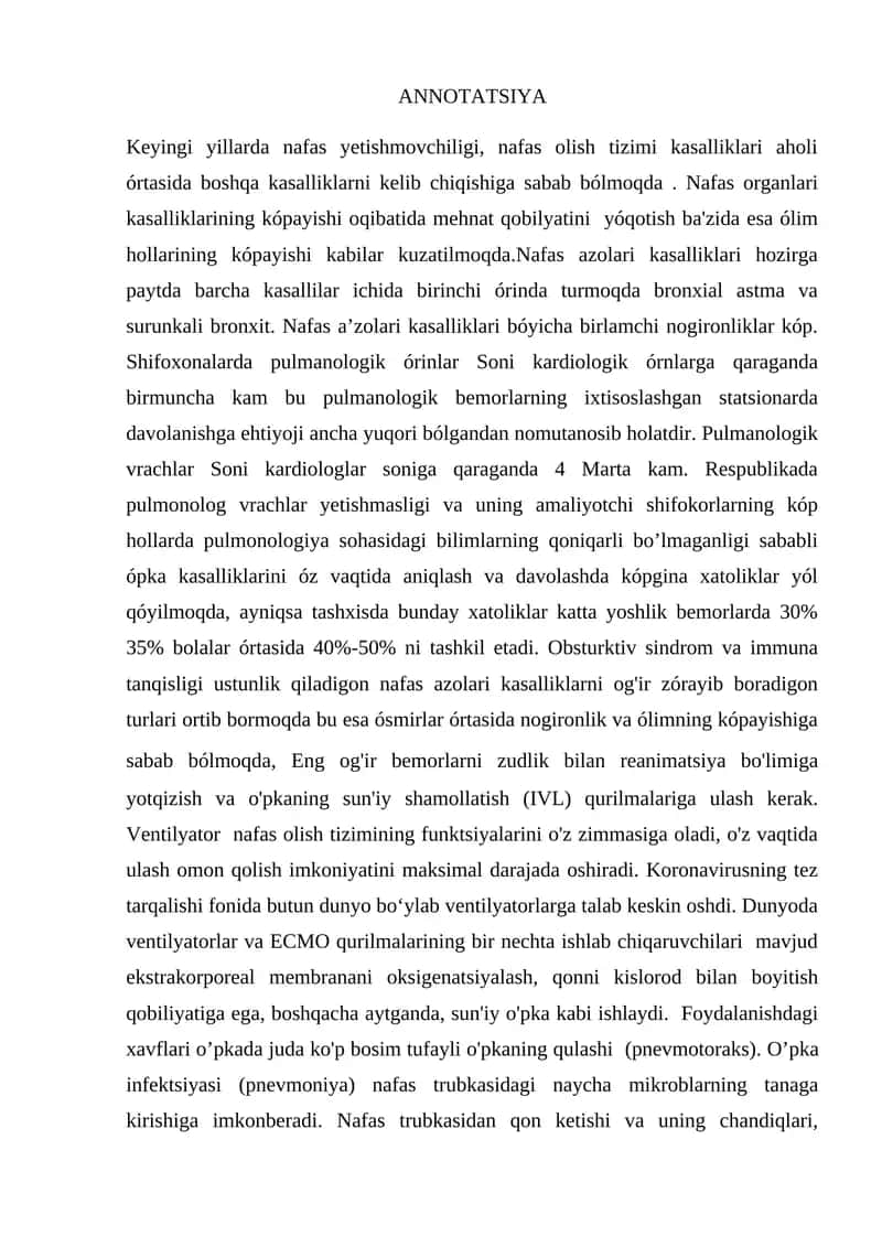 Nafas organlari kasalliklari 1