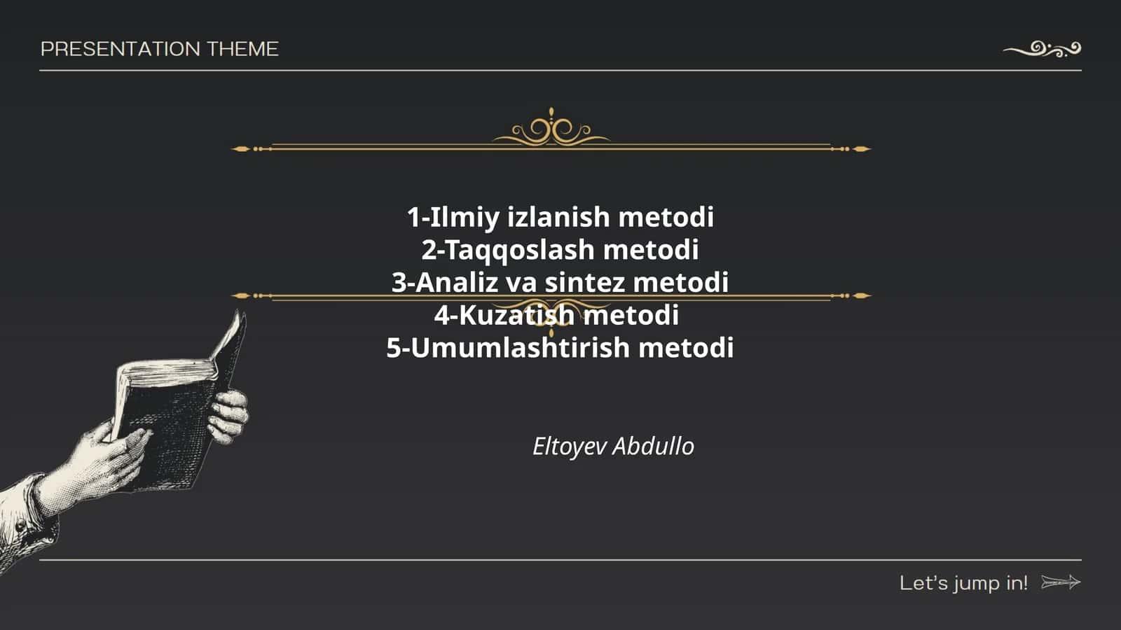 Ilmiy izlanish metodlari 1