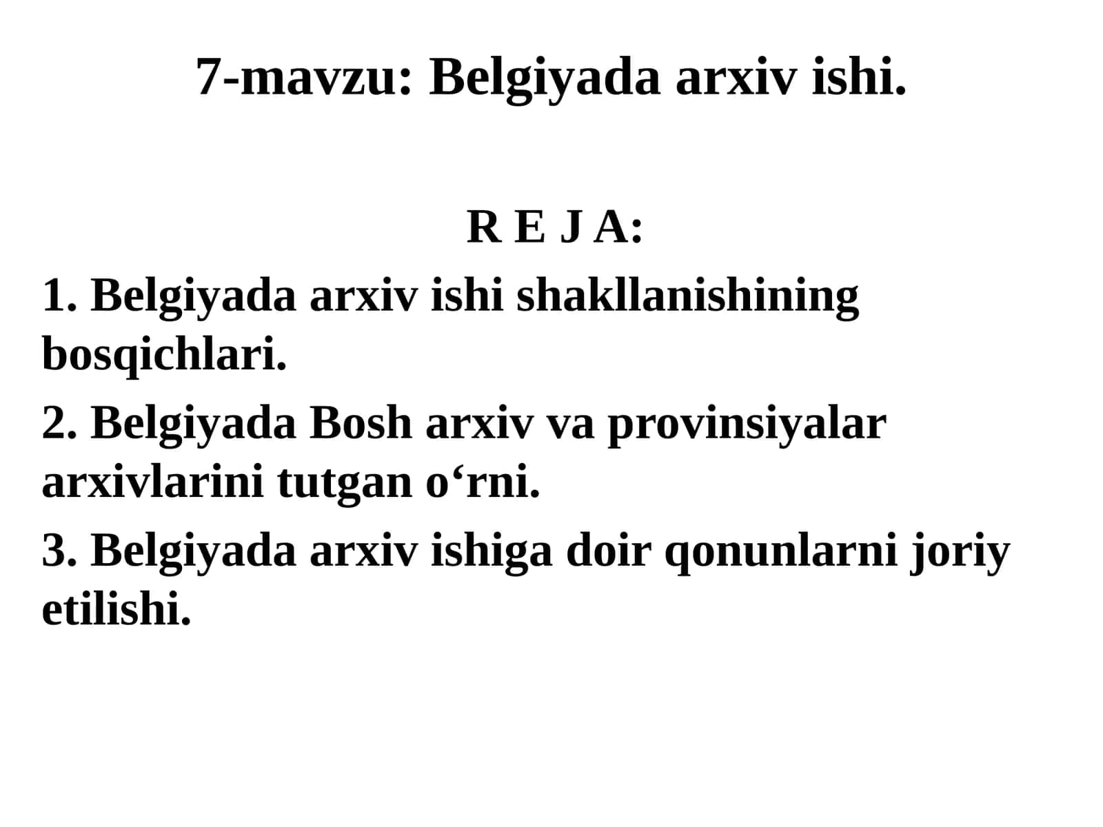 Belgiyada arxiv ishi 1