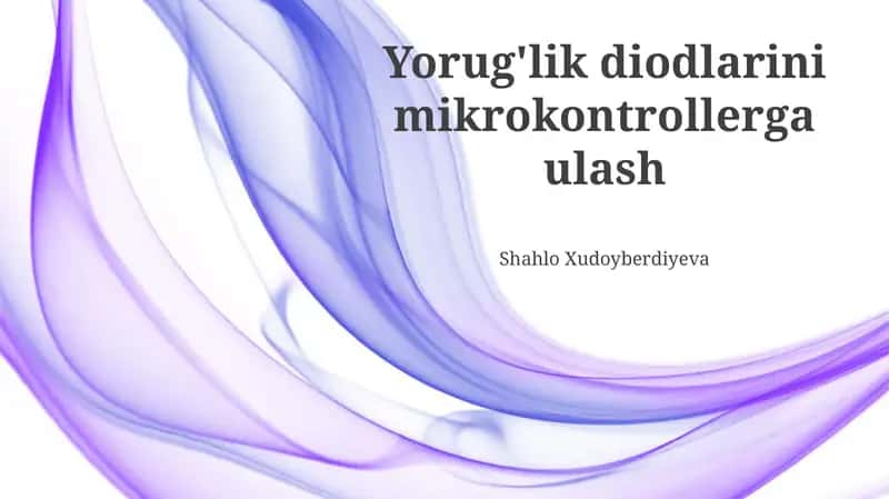 Yorug'lik diodlarini mikrokontrollerga ulash 1