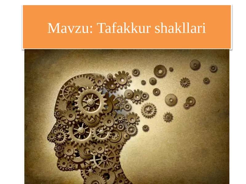 Tafakkur shakllari 1