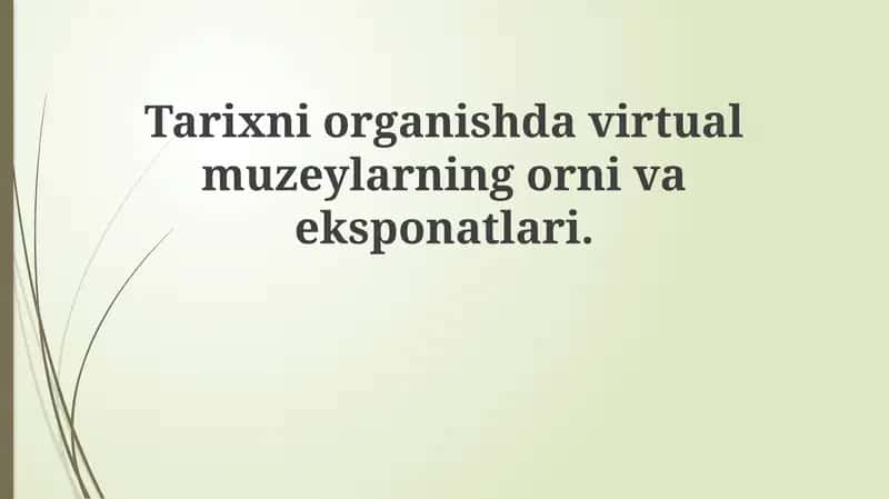 Virtual Muzeylar 1