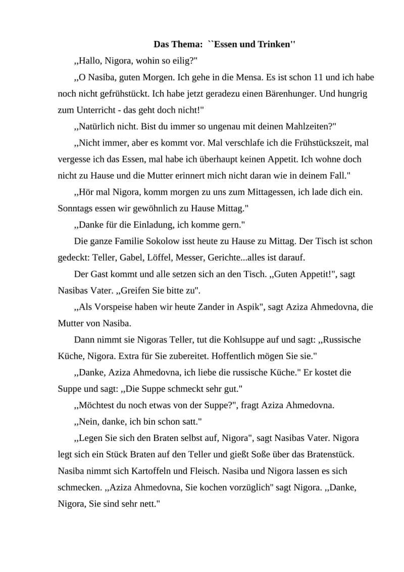 `Essen und Trinken 1
