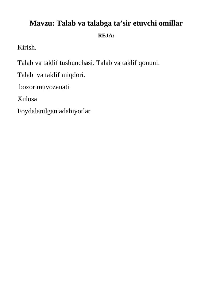 Talab va taklifni oshirish 1