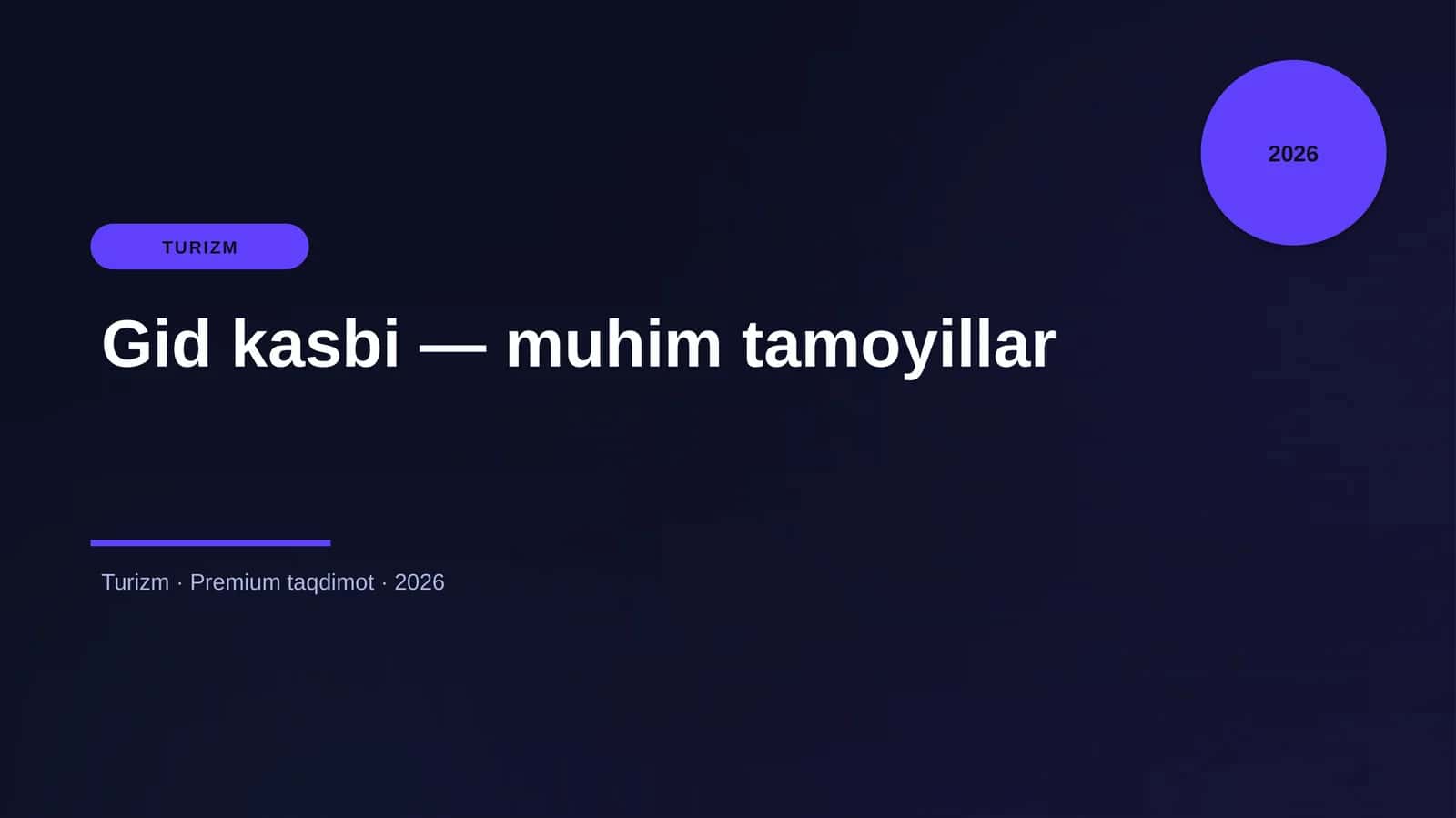 Gid kasbi — muhim tamoyillar 1