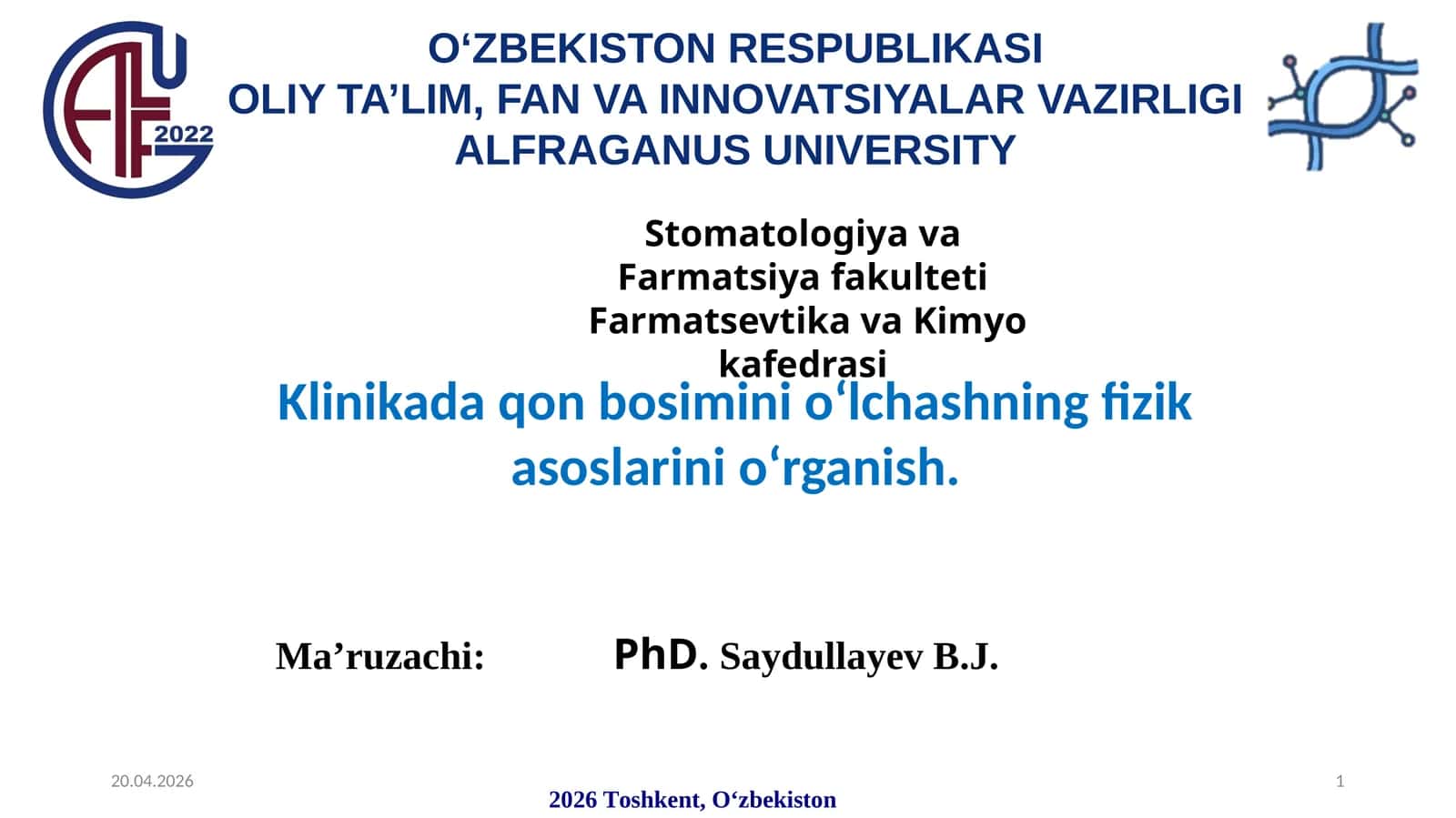 klinikada qon bosimini oʻlchash ishi 1