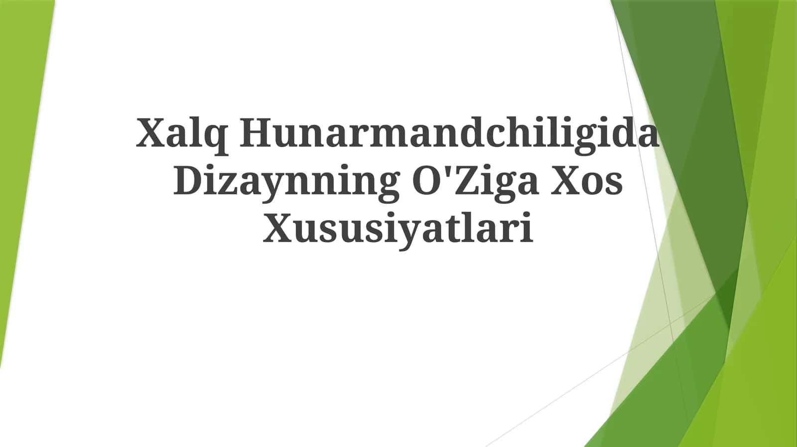 Xalq Hunarmandchiligida Dizaynning O'ZigaXosXususiyatlari 1