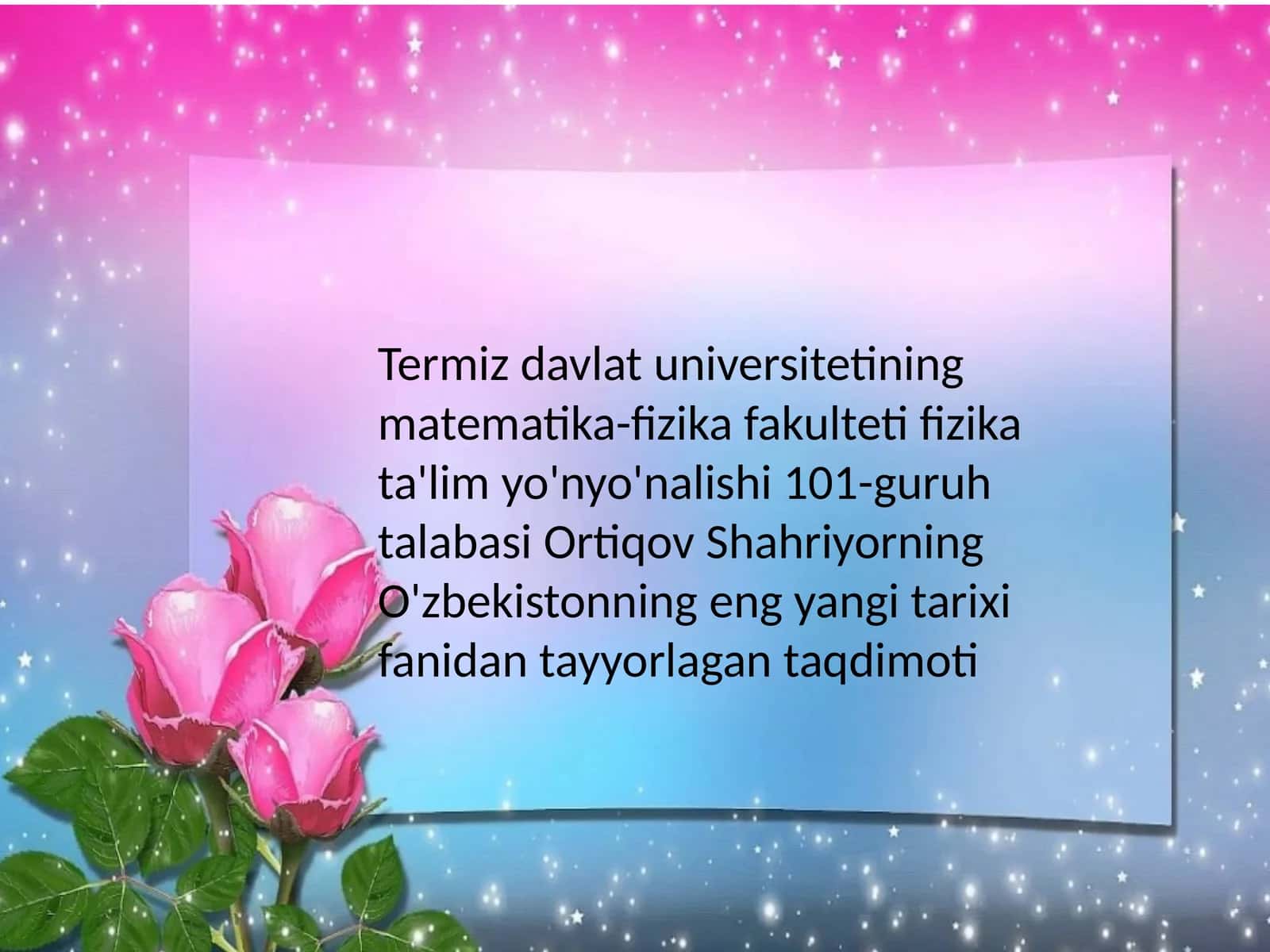 fizika ta'lim yo'nalishi 101-guruh talabasi 1