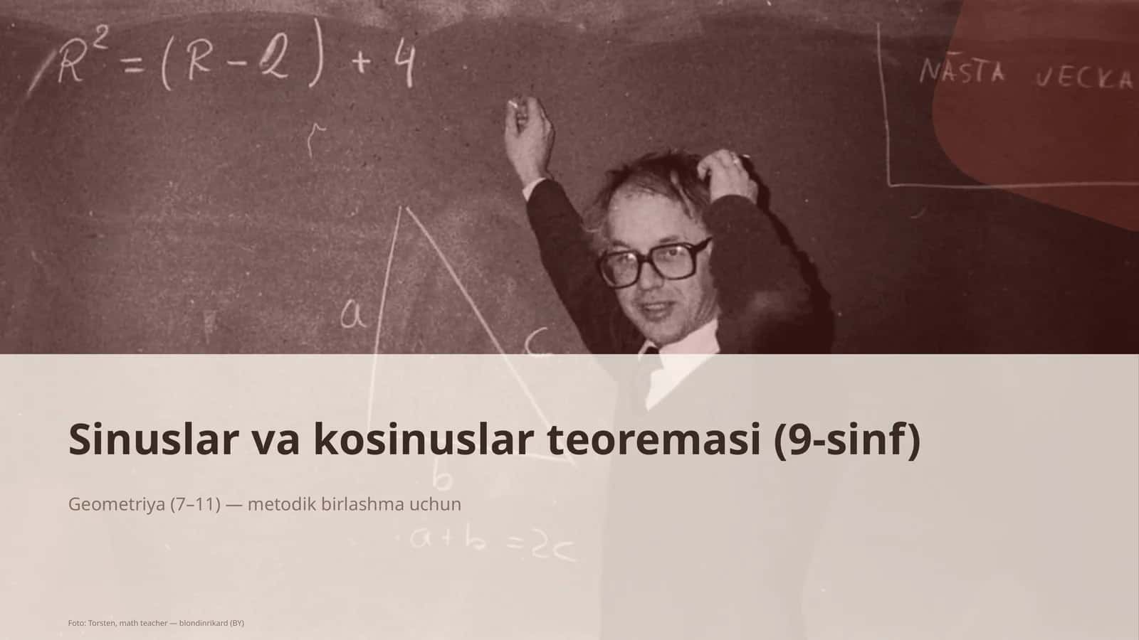 Sinuslar va kosinuslar teoremasi (9-sinf) 1