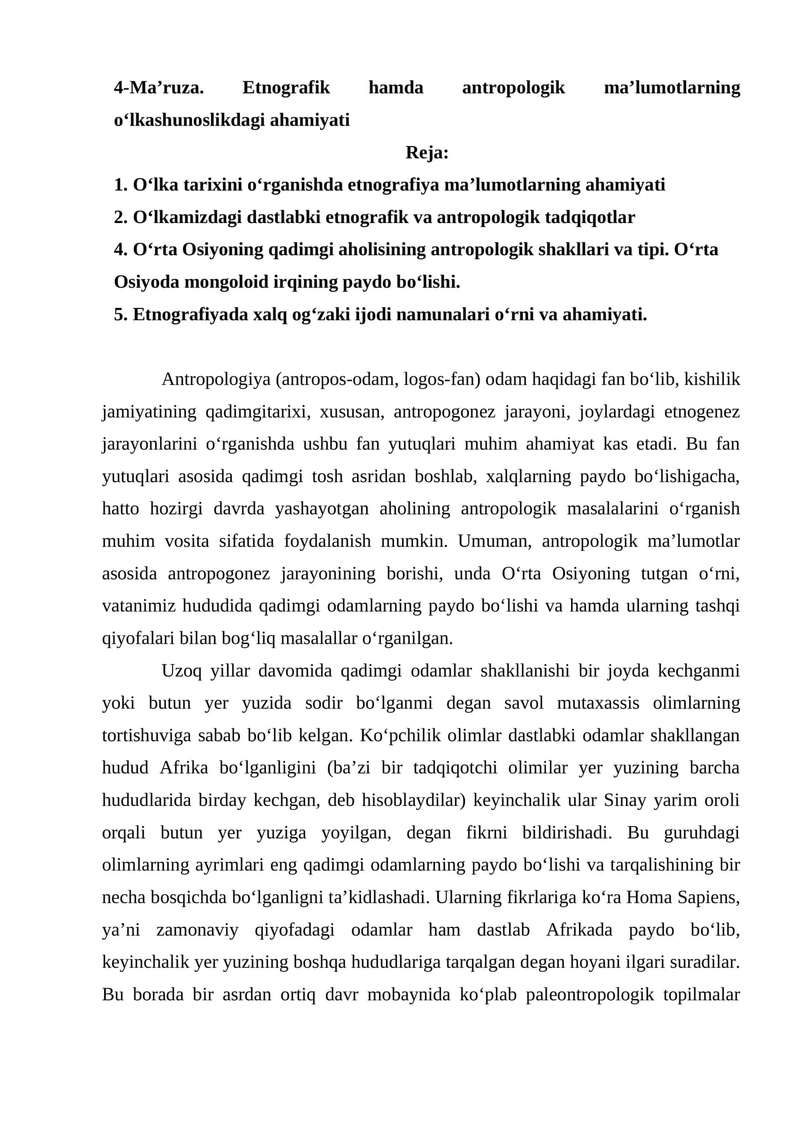 Etnografik hamda antropologik ma'lumotlar 1