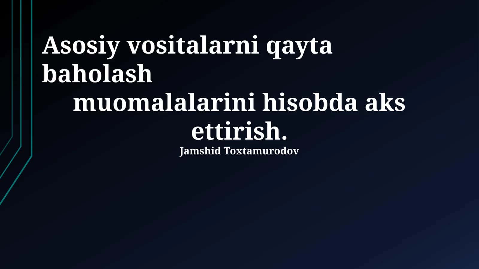 Asosiy vositalarni qayta baholash 1