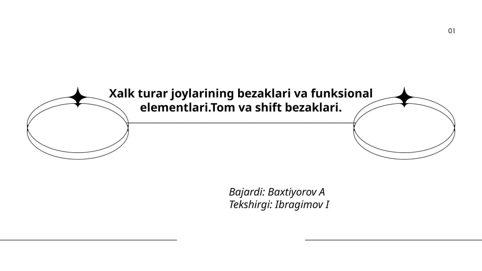 Xalk turar joylarining bezaklari va funksional elementlari 1