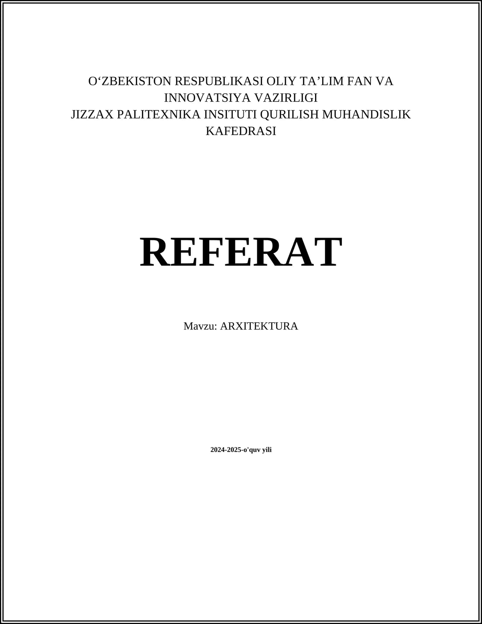 ARXITEKTURA 1
