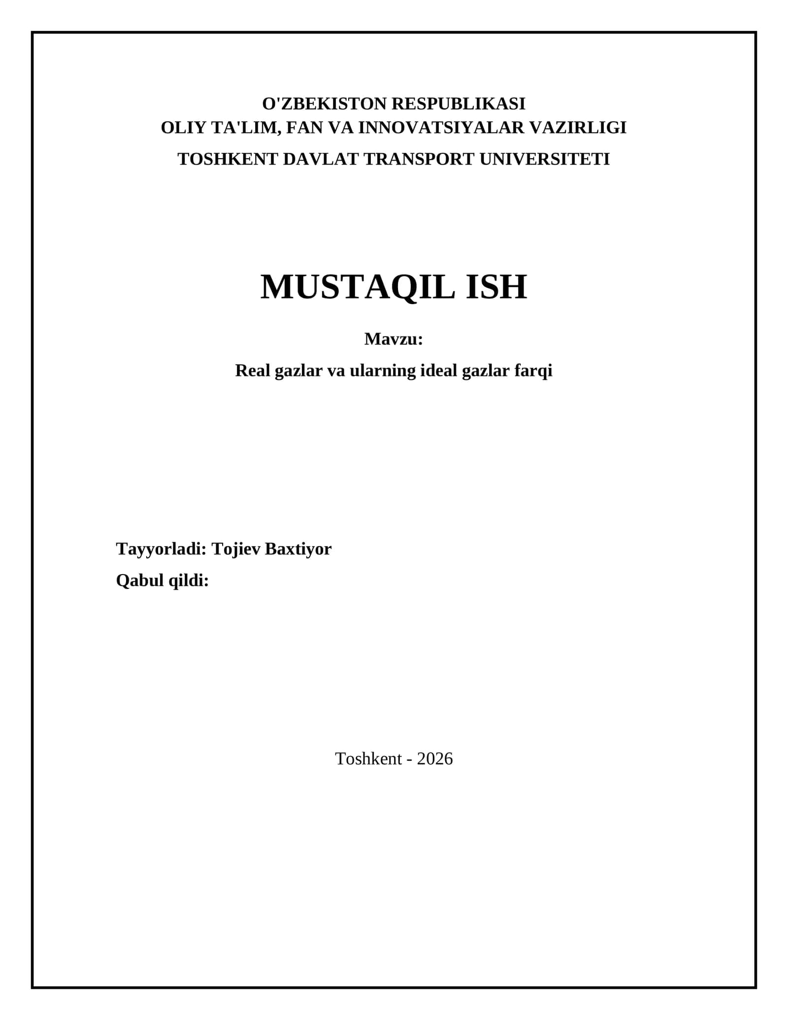 Real gazlar va ularning ideal gazlar farqi 1