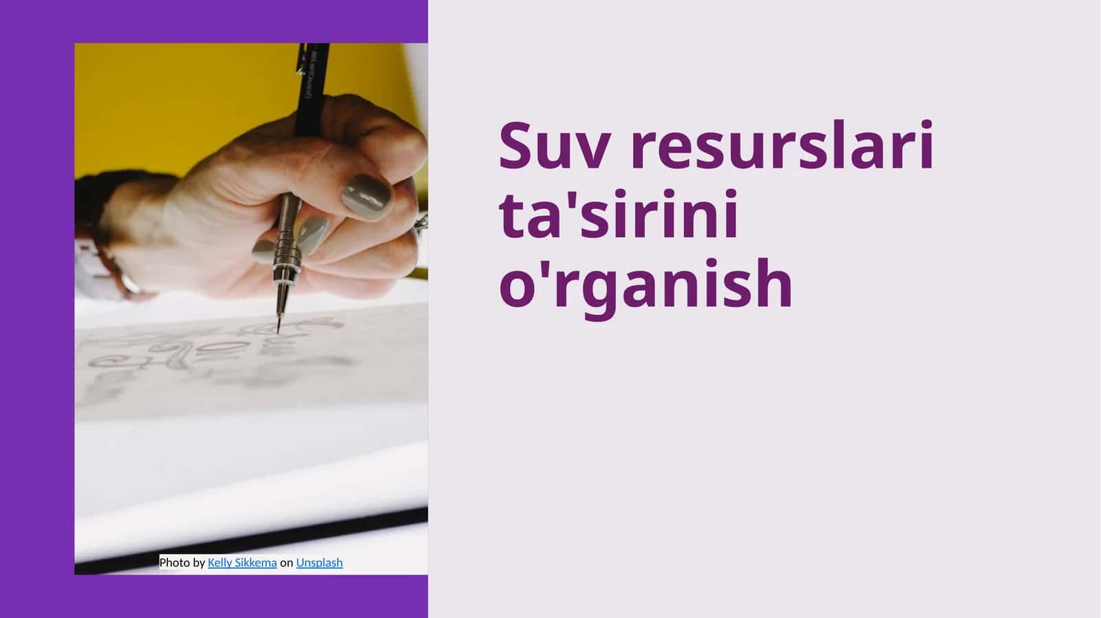 Suv resurslari ta'sirini o'rganish 1