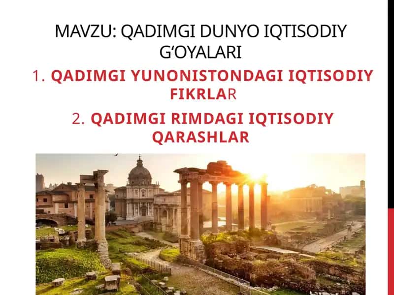 Qadimgi Yunoniston iqtisodiy g‘oyalari 1
