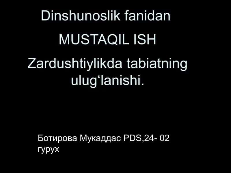 Zardushtiylikdan 1