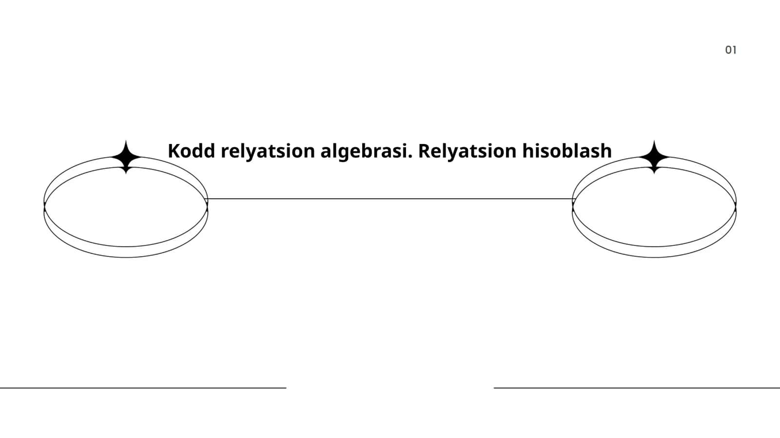 Kodd relyatsion algebrasi. Relyatsion hisoblash 1