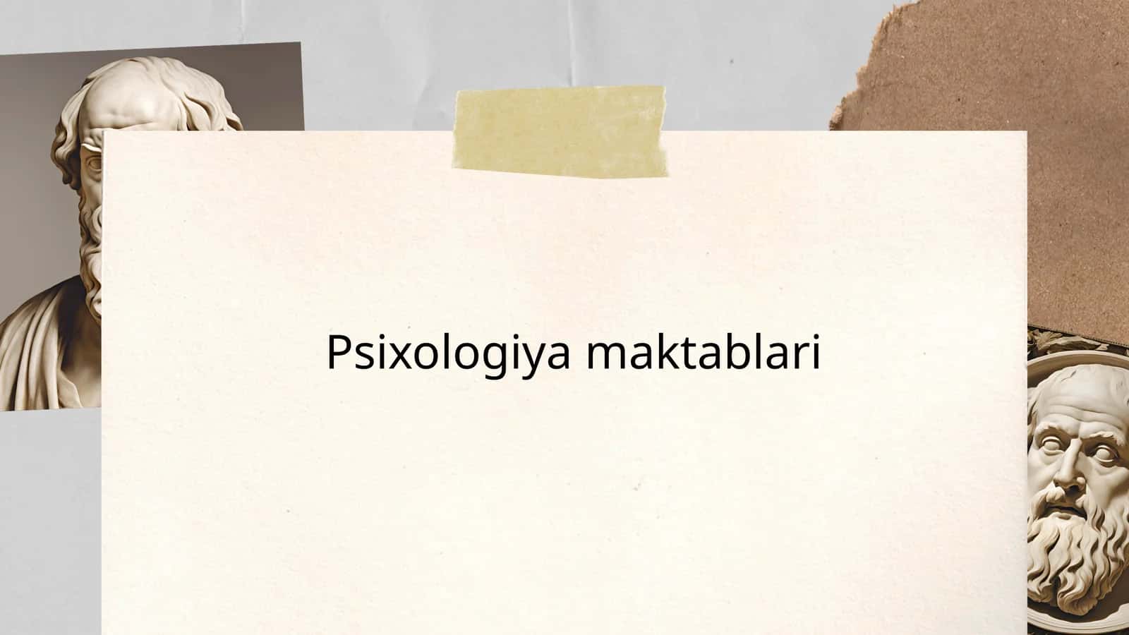 Psixologiya maktablari 1
