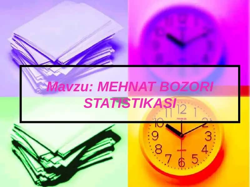 MEHNATBOZORI STATISTIKASI 1