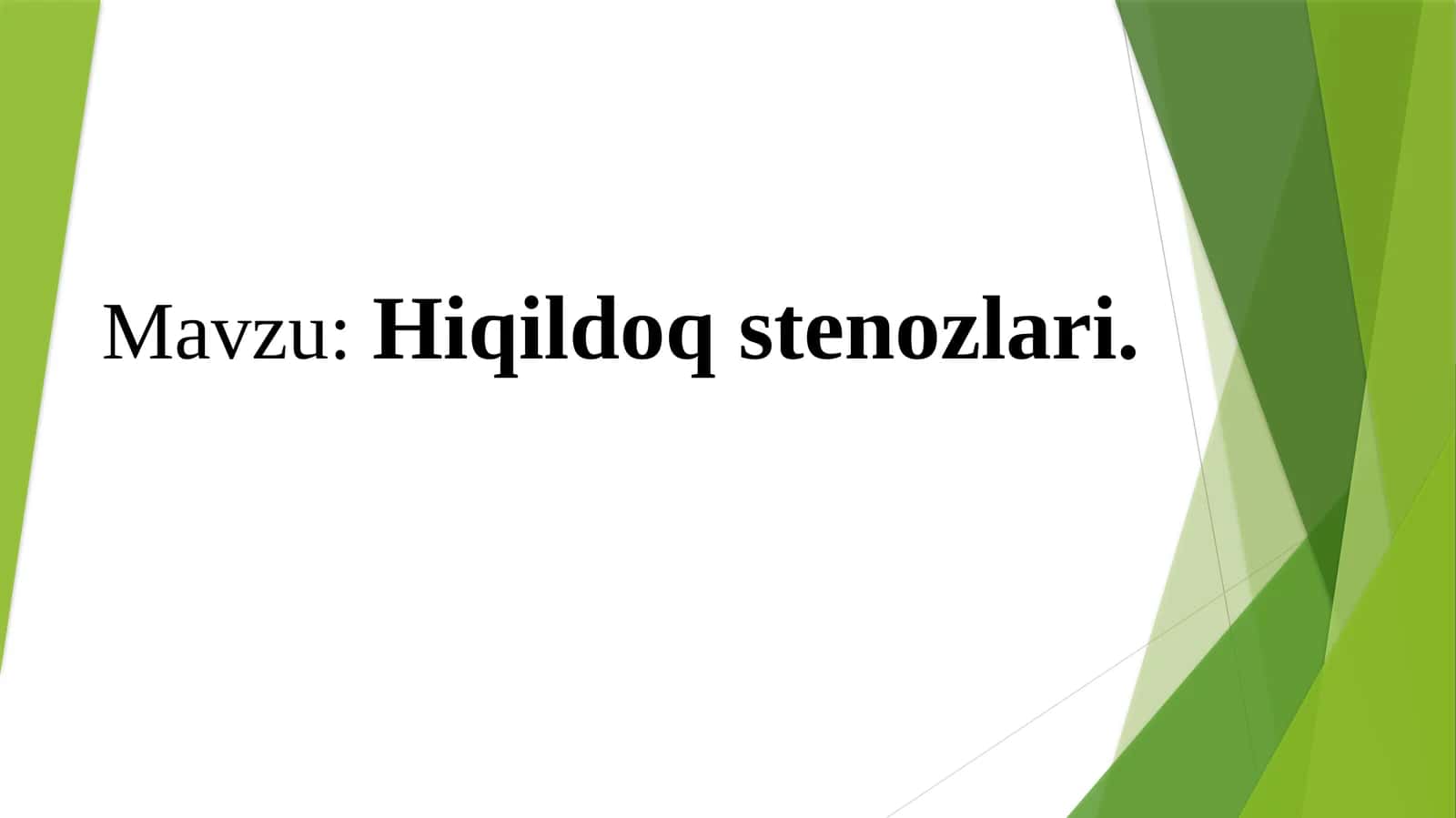 Hiqildoq stenozlari 1