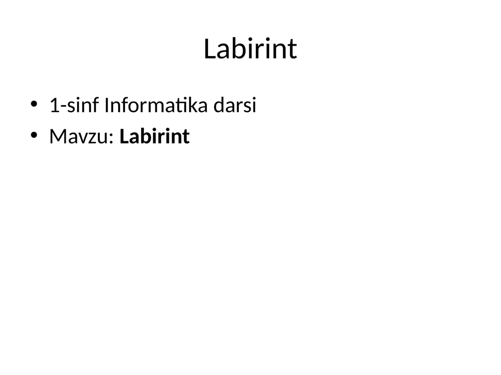 Labirint 1