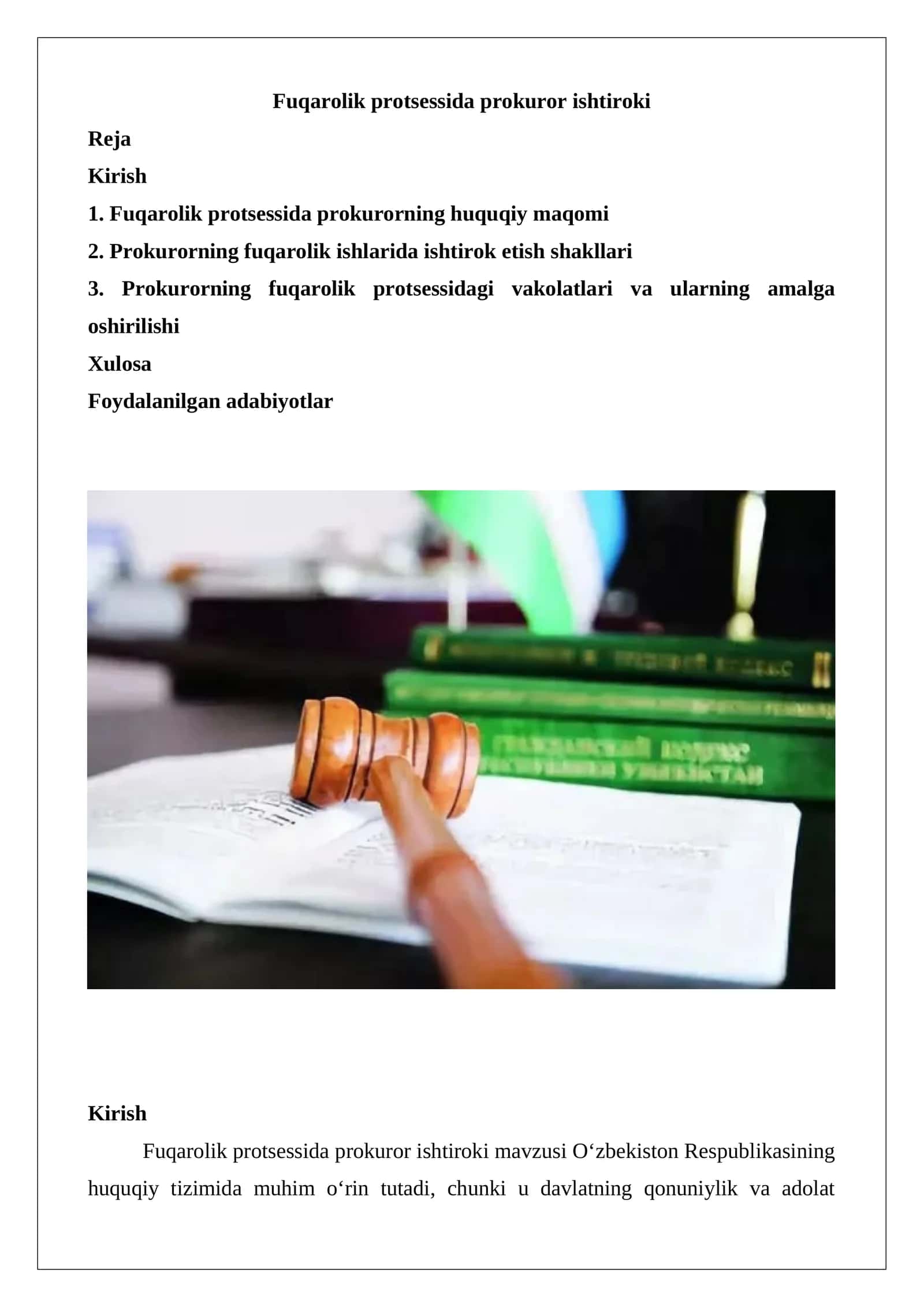 Fuqarolik protsessida prokuror ishtiroki 1
