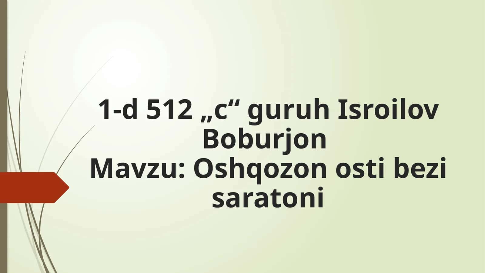 Oshqozon osti bezi saratoni 1