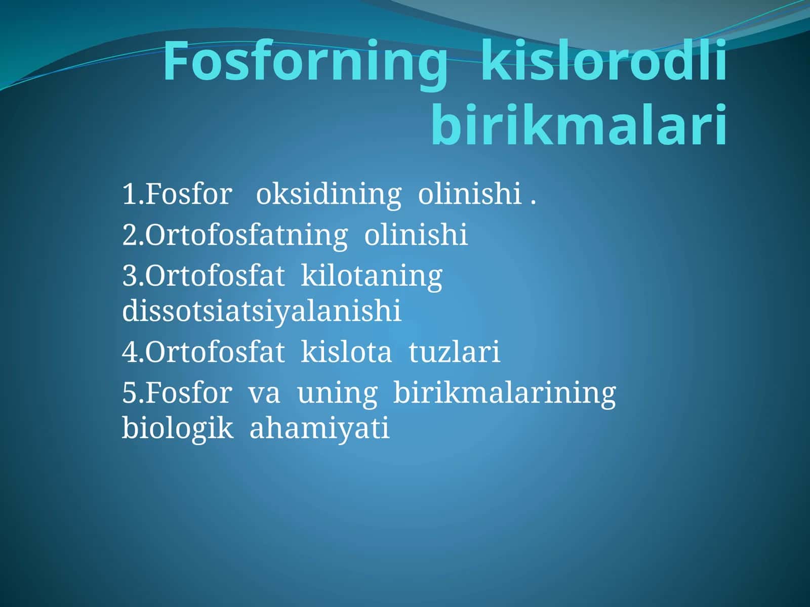 Fosforning kislorodli birikmalari 1