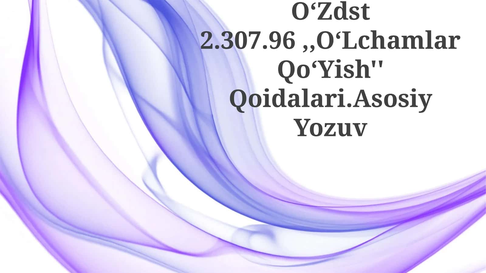 O‘Lchamlar Qo‘Yish'' Qoidalari 1
