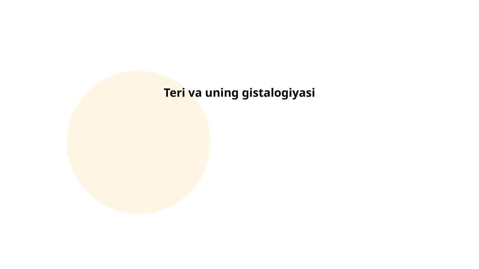 Teri va uning gistalogiyasi 1