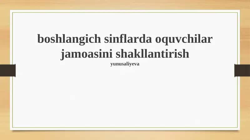 Jamoa tuzishning asoslari 1