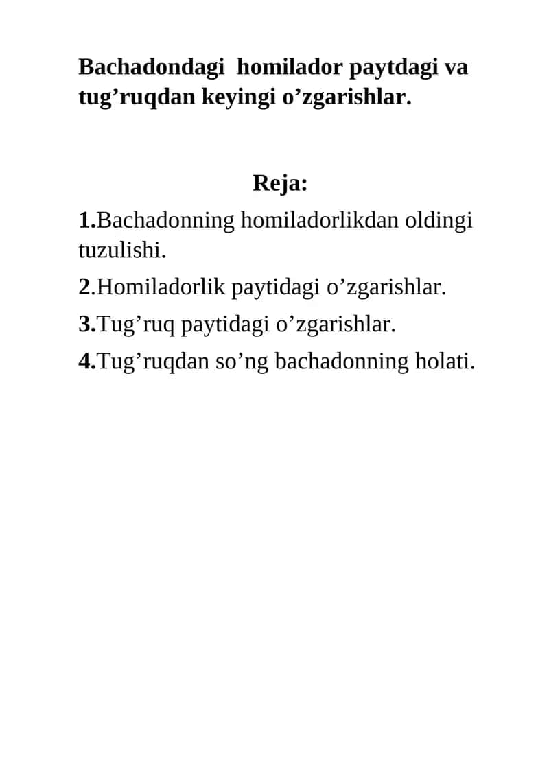 Bachadon anatomiyasi 1