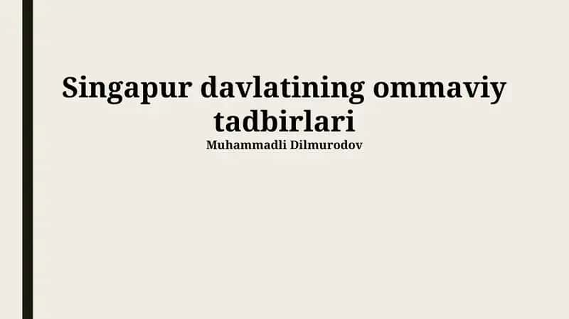 Singapur davlatining ommaviy tadbirlari 1