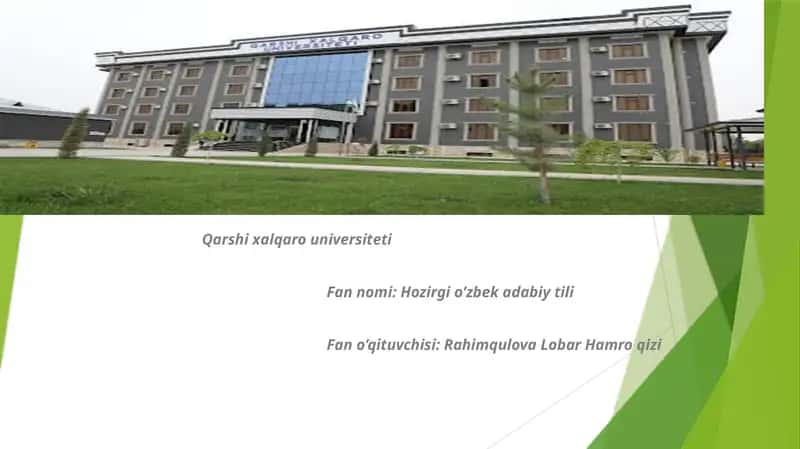 Hozirgi o'zbek adabiy tili 1