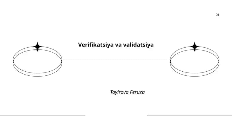 Verifikatsiya va validatsiya 1