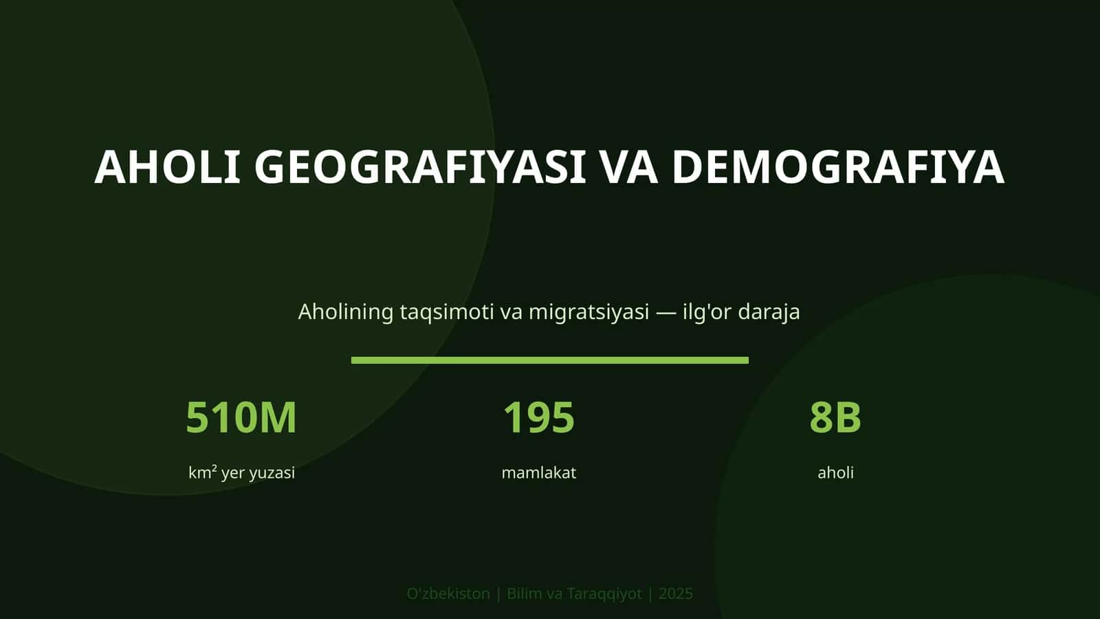 AHOLI GEOGRAFIYASI VA DEMOGRAFIYA 1