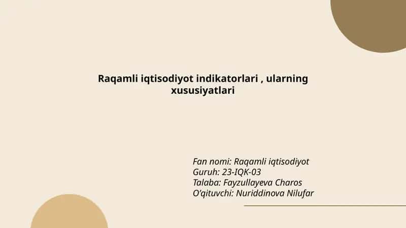 Raqamli iqtisodiyot 1